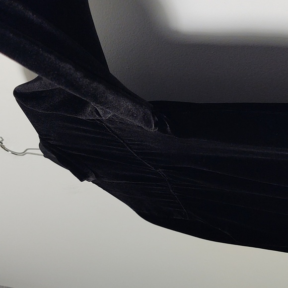 EILEEN FISHER Black Velvet Collared Silk Long Shirt Size Small - Picture 15 of 16